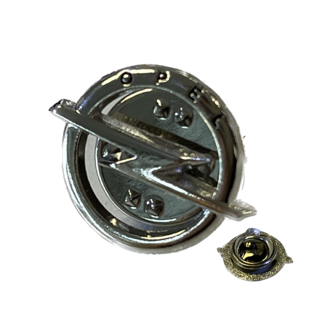 Opel Logo 3D Pin Badge Chrom mit Schmetterlingsverschluss