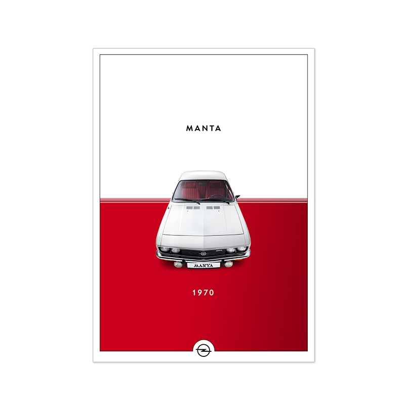 Opel Manta Bild/ Poster "DIN A2" Retro-Design