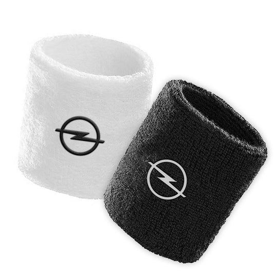 Opel Schweißarmband/ Schweißband (schwarz & weiß)